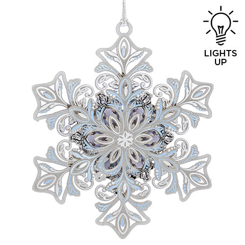 Glowing Snowflake Ornament - Click Image to Close