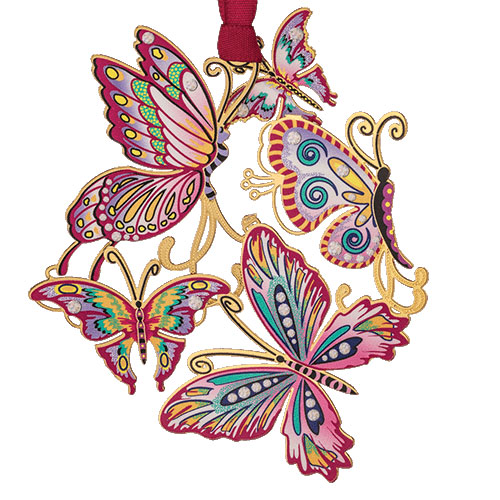 Springtime Butterfly Collage Ornament - Click Image to Close