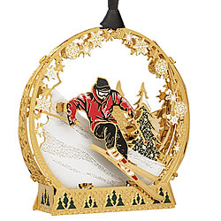 Downhill Skier Ornament 3-D Downhill Skier Ornament 3-D