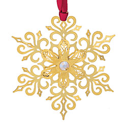 Brilliant Gold Snowflake Ornament Brilliant Gold Snowflake Ornament