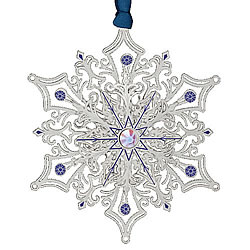 Glittering Snowflake Ornament (Silver) Glittering Snowflake Ornament (Silver)