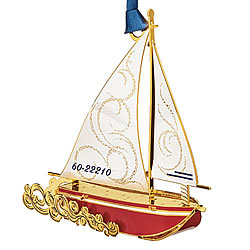 Sloop Ornament 3-D Sloop Ornament 3-D