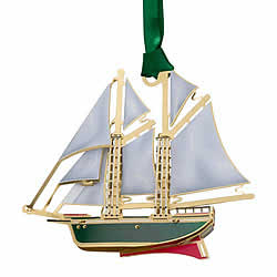 Schooner Ornament 3-D Schooner Ornament 3-D