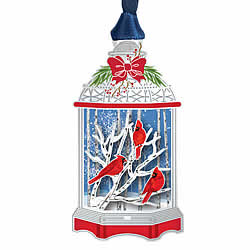 Cardinal Christmas Lantern Ornament