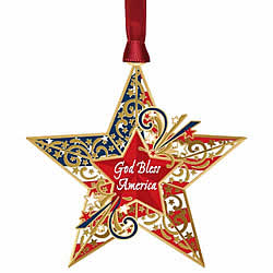 Glod Bless America Star Ornament Glod Bless America Star Ornament