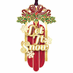 Let It Snow Sled Ornament Let It Snow Sled Ornament