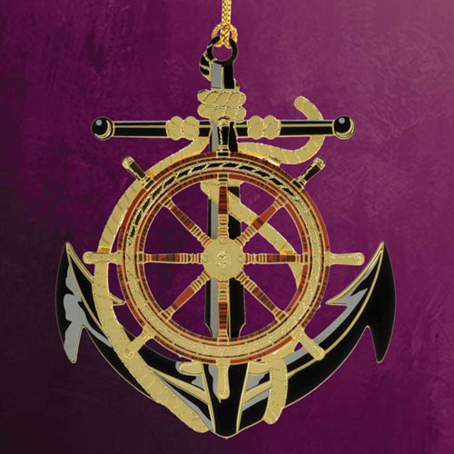 Anchor and Wheel Ornament - Click Image to Close