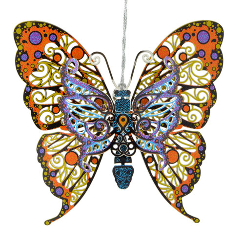 Vibrant Butterfly Ornament - Click Image to Close