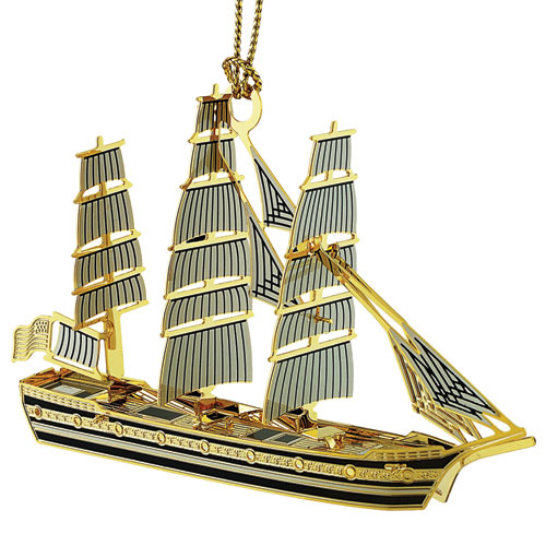 Tall Ship Ornament 3-D - Click Image to Close