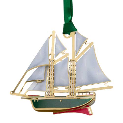 Schooner Ornament 3-D - Click Image to Close