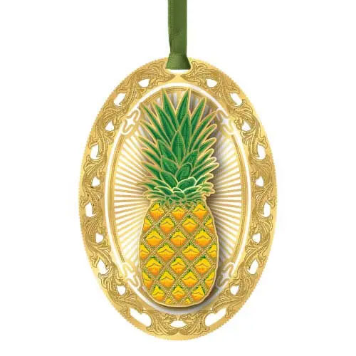 Hospitality Pineapple Ornament - Click Image to Close