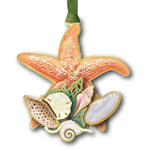 Shells & Starfish Ornament - Click Image to Close