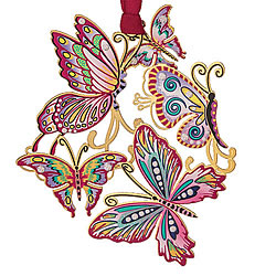 Springtime Butterfly Collage Ornament